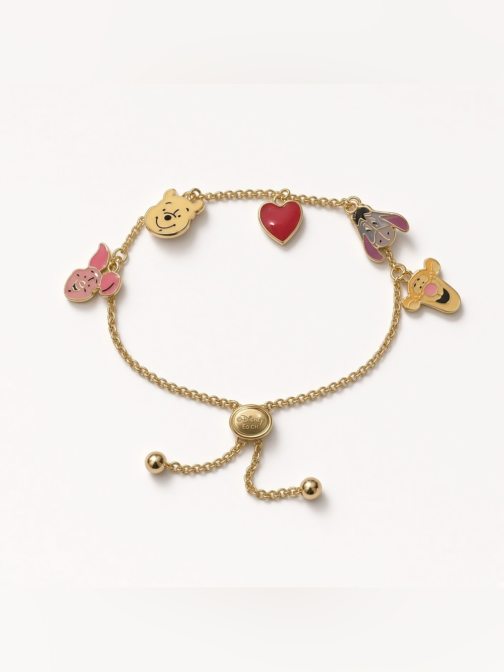 Disney Golden Winnie the Pooh & Friends Charm Bracelet